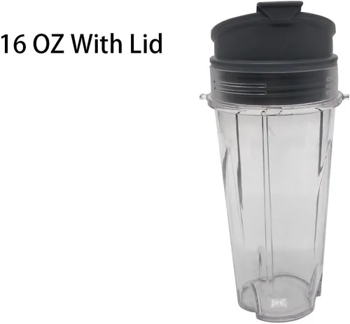 Miniatura 2 de Grey 1 paquete de 16 onzas (16 oz.) taza con tapa Sip & Seal para la serie Nutri Ninja Blender