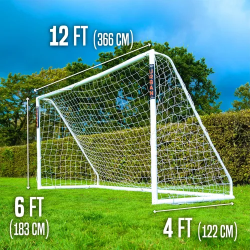 Miniatura 3 de Football Flick Ultimate All Weather uPVC portería de fútbol con postes de 2.756 in de grosor tratados con rayos UV, sistema de bloqueo integrado