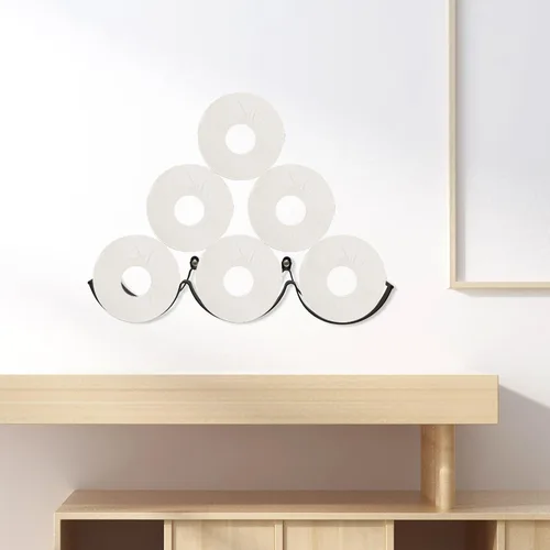 Miniatura 9 de STOBAZA Soporte para toallas de papel para baño, estante de pañuelos montado en la pared, estante decorativo para toallas de cocina