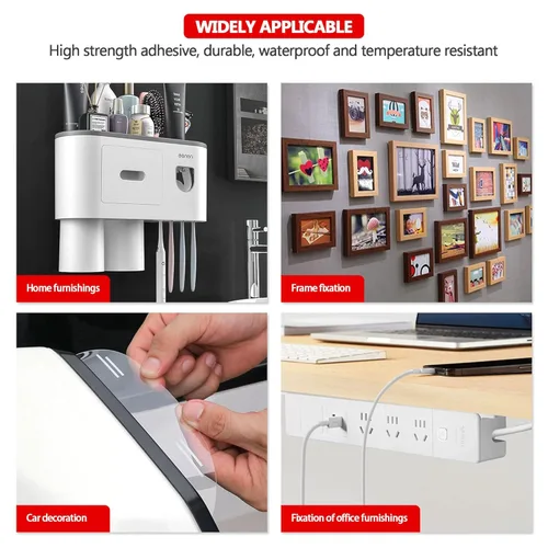 Miniatura 6 de 3M - Cinta de doble cara resistente de 2 x 15.4 pies, cinta de montaje de 0.04 pulgadas de grosor, cinta adhesiva transparente 4910 de espuma