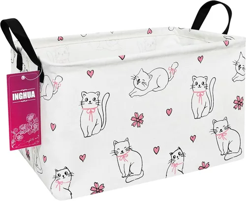 Miniatura 7 de Cesta de Almacenamiento Rectangular Organizador de Tela para Juguetes, Libros, Ropa, Regalos, Mascotas - Perfecto para Hogar, Oficina, Guardería