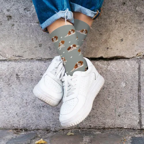 Miniatura 5 de Calcetines divertidos para perros, calcetines deportivos de invierno personalizados para mascotas para hombres y mujeres