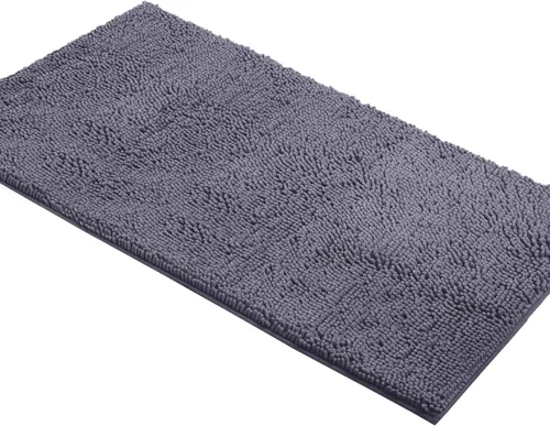 Miniatura 3 de LuxUrux Tapete de microfibra afelpada, de felpilla extrasuave, pelo largo de 1 pulgada, muy absorbente, para baño o ducha, lavar y secar a máquina