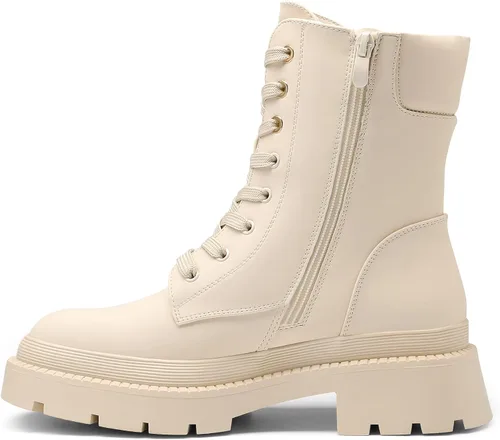 Miniatura 3 de DREAM PAIRS Botas Chelsea de combate con plataforma para mujer con suela de lengüeta botines