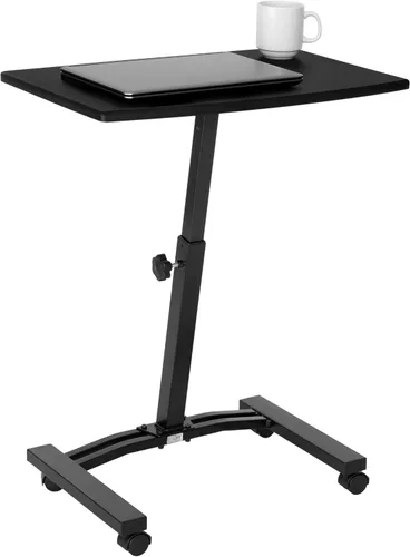 Miniatura 15 de Seville Classics - Carrito de escritorio para computadora portátil con tapa sólida, altura ajustable, móvil, mesa rodante ergonómica para oficina
