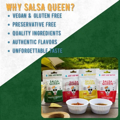 Miniatura 6 de Salsa Queen Salsa gourmet de chile rojo liofilizado Ingredientes frescos Vida útil de más de 3 años No necesita refrigeración Vegana