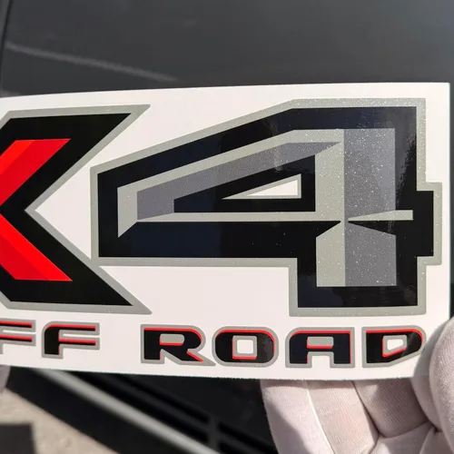Miniatura 5 de GOLD HOOK FX4 - Calcomanías todoterreno compatibles con Ford F-150 2015-2026, serie Diamond, acabado brillante negro y rojo, juego de 2