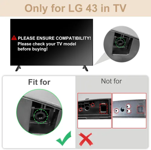 Miniatura 3 de Soporte de TV de 43 pulgadas para LG TV Legs 43LJ5500 43UJ6300 43UJ635T 43UK6200 43UK6090 43UK6500 43UM6900 43UM7100 43UM7300 43UN7300 43UN71 00