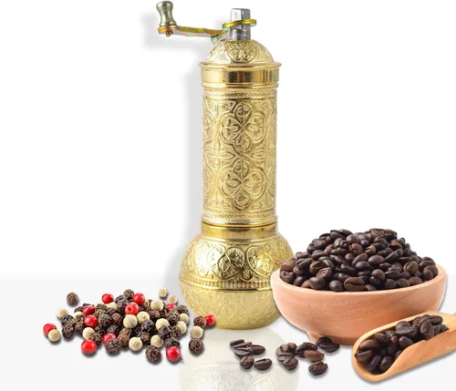 Miniatura 8 de Molinillo de café decorativo hecho a mano, molinillo de especias turco recargable, molinillo de café manual con mango, molinillo de café de metal