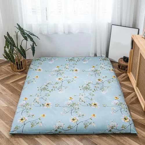 Miniatura 18 de Funda de colchón de futón con cremallera, 100% algodón, para colchón de futón tradicional Shikibuton, suave lavable a máquina, flor 1, Flower1