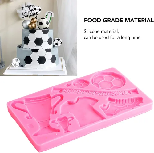 Miniatura 3 de Topyond Molde de chocolate para fútbol, mini Copa del Mundo de Fútbol, moldes de silicona para pastel temático, moldes de fondant de silicona