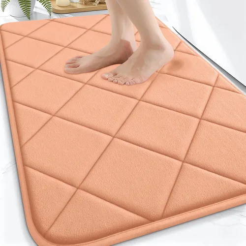 Miniatura 193 de OLANLY Tapete de baño de espuma viscoelástica de 24 x 16 pulgadas, ultra suave y absorbente, lavable a máquina, cómodo tapete de baño para suelo