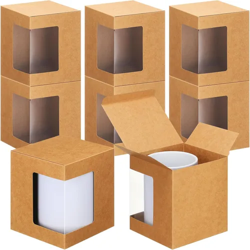 Miniatura 14 de Harloon 24 piezas de cajas para tazas de regalo, caja para café para tazas en blanco de sublimación, embalaje para tazas de 11 onzas, 12 onzas, 15