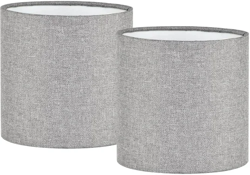 Miniatura 7 de MEMO - Cortinas pequeñas de tela con clip para lámpara de pared, juego de 2, tambor pequeño, 5.2 x 5.2 x 5.2 pulgadas de alto, lino, hechas a mano