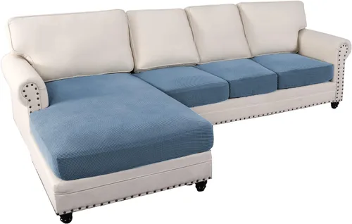 Miniatura 41 de MIFXIN Fundas para sofá modular, 3 piezas, funda de asiento de sofá de terciopelo elástico en forma de L, funda de cojín separada, protector