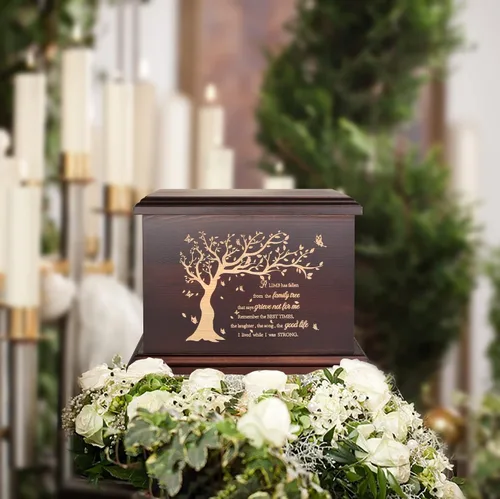 Miniatura 7 de Urnas conmemorativas de cremación para cenizas humanas, hombres y mujeres, caja de urnas de madera y ataúd para cenizas, hombres, mujeres y niños