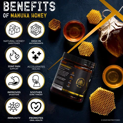 Miniatura 5 de NutroTonic® Gomitas Shilajit orgánicas del Himalaya – Sabor a vainilla de melocotón – Shilajit para hombres y mujeres – Miel de Manuka artesanal