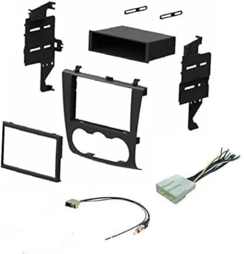Kit de tablero de instalación estéreo para automóvil, arnés de cables y adaptador de antena para instalar una radio de mercado de accesorios para