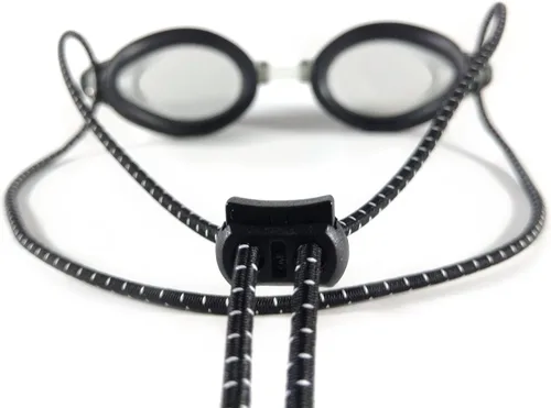 Miniatura 5 de Gafas de natación anti niebla con correa elástica de ajuste rápido Negro
