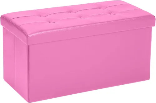 Miniatura 12 de COSYLAND - Reposapiés u otomano con almacenamiento plegable de piel, con agujero para agarrar, para habitación, tamaño pequeño, rectangular, 17 x 15