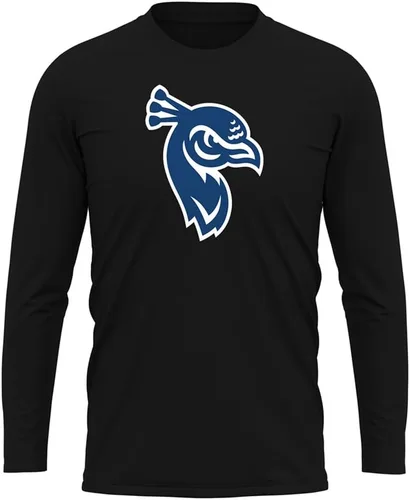 Miniatura 130 de Camisa deportiva de manga larga oficial de la NCAA Collegiate para hombre, colección negra con logotipo primario