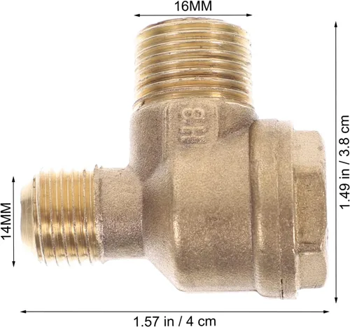 Miniatura 3 de DOITOOL Válvula de retención del compresor de aire de latón, piezas roscadas masculinas de la herramienta del aire de las válvulas del compresor
