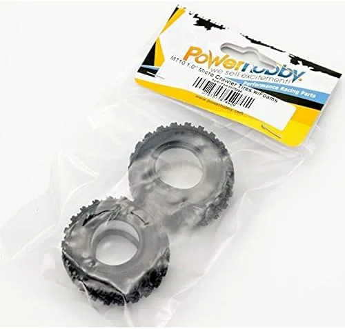 Miniatura 4 de Powerhobby 24 1.0" Micro Rock Crawler Neumáticos (4) 124 Axial SCX24 Carisma MSA-1E Associated Enduro24 RCW4D Rascal (MT10)