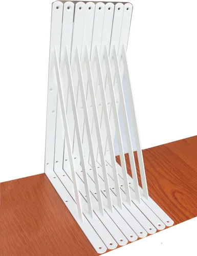 Miniatura 89 de Paquete de 16 soportes de estante resistentes negros de 20 pulgadas de largo x 12 pulgadas de alto con tornillos, soportes de estante de metal