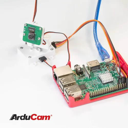 Miniatura 6 de Arducam Plataforma de inclinación panorámica de cámara mejorada compatible con módulo de cámara Raspberry Pi 3/V1/V2, tablero Nvidia Jetson
