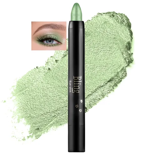 Boobeen Lápiz de sombra de ojos impermeable, lápiz de sombra de ojos en crema brillante para maquillaje de ojos con purpurina, fácil de usar (012#)