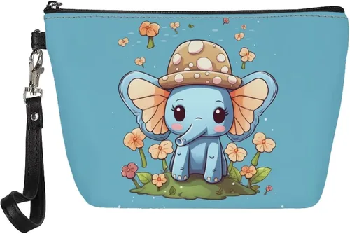 Miniatura 10 de Upetstory Bolsa de maquillaje de animales, bolso pequeño de cuero para cosméticos de viaje para niñas y mujeres, bolso de mano para lápiz labial