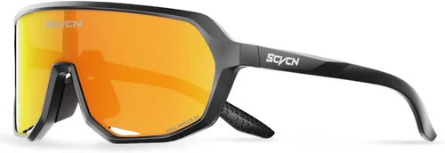 SCVCN Photochromic Cycling Glasses Men Women Clear Sports Sunglasses UV400 Protection for Cycling Running Baseball mtb S63 Polarización C501