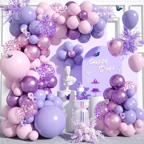 Miniatura 17 de Togvu - Kit de guirnalda de globos negros y dorados, 122 piezas de globos de látex con confeti negro metálico dorado de 18/12/10/5 pulgadas