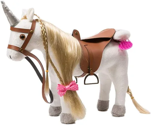 Miniatura 15 de HollyHOME Caballo Palomino de Peluche Animal Bonito Poni Juguete de Peluche Juego de Simulación Caballo 11 pulgadas Beige