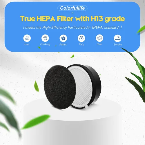 Miniatura 3 de Colorfullife Paquete de 3 filtros de repuesto LV-H132 compatibles con filtro de purificador de aire LEVOIT LV-H132, filtro True HEPA H13, filtro