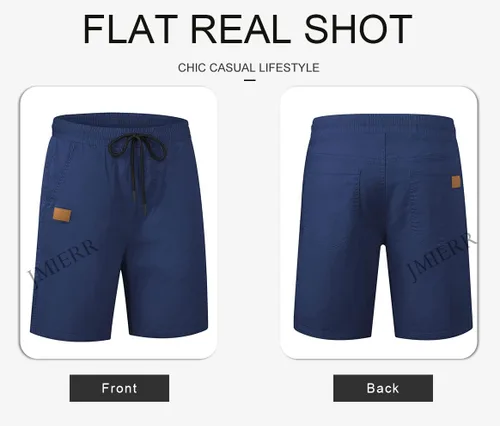 Miniatura 6 de JMIERR - Pantalones cortos informales para hombre, pantalones cortos de golf, pantalones chinos con cordón, de tela de sarga elástica, para verano