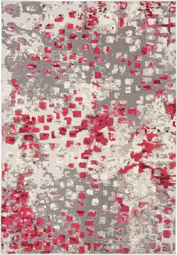 Miniatura 46 de SAFAVIEH MAD425H Madison Collection Alfombra decorativa cuadrada de 3', gris/naranja, diseño abstracto bohemio desgastado, no desprende pelusa