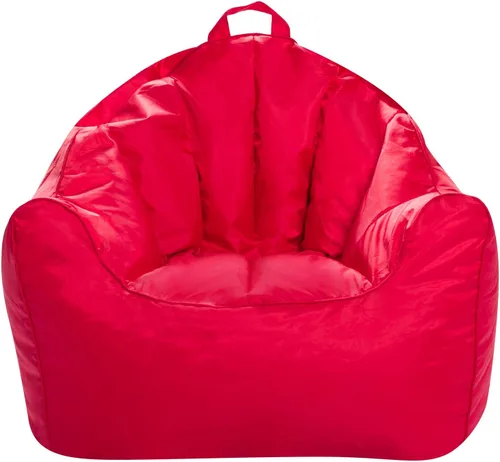Miniatura 128 de Posh Beanbags - Sillón puff grande, 38 pulgadas, color azul rey sólido Nylon suave - Azul real