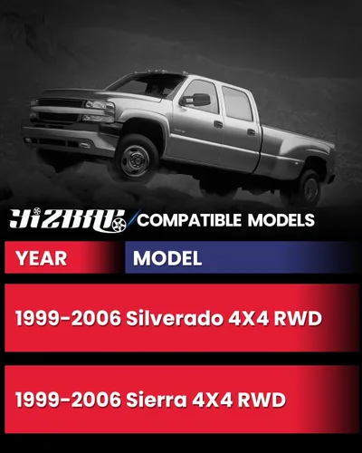 Miniatura 2 de 2-4" 2 piezas Brazos de control superiores delanteros para Silverado 1500 Sierra 1500 1999-2006 con casquillos PU Brazo de control tubular ajustable