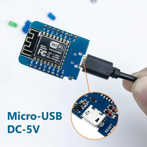 Miniatura 3 de Hosyond 5 unids D1 Mini NodeMcu ESP8266 ESP-12F WiFi Módulo Desarrollo Junta Compatible con Arduino/WeMos D1 Mini