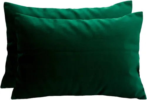 Miniatura 114 de TangDepot - Funda de almohada lisa de terciopelo, funda de cojín supersuave de lujo, muchas opciones de colores y tamaños