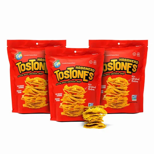 Miniatura 17 de TOSTONES, plátanos verdes, bolsa resellable, chips crujientes, plátanos, aceite de palma y sal, 3.53 onzas por unidad, 3.53 onzas por unidad, sabor