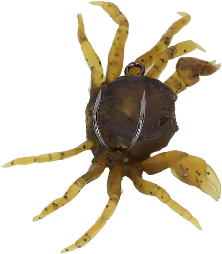 Miniatura 4 de Señuelos artificiales de cangrejo, 8 cebo suave con ganchos, cebo de cangrejo de 5.1 pulgadas, 1.2 onzas, simulación para entusiastas de la pesca