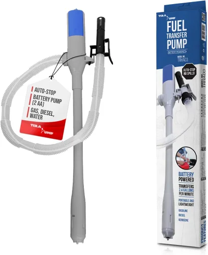 Miniatura 9 de TERA PUMP Bomba de Varilla Básica (AA) Alimentada por Batería/Bomba de Transferencia de Combustible (2.8 GPM) Bomba Eléctrica de Gas para Gas