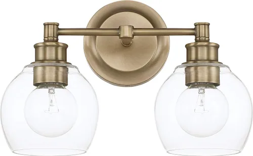 Miniatura 40 de Capital Lighting 621111PN-426 - Lámpara de pared de cristal transparente de mediados de siglo, 1 luz de 100 vatios, 10 pulgadas de alto x 6 pulgadas
