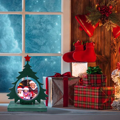 Miniatura 7 de Moldes de resina para marco de fotos grandes, moldes de silicona con forma de árbol de Navidad para resina epoxi, marco de fotos de bricolaje, molde