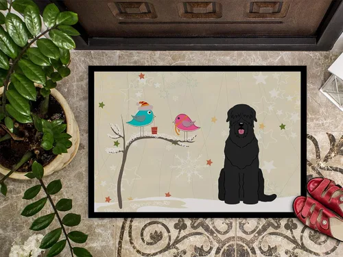 Miniatura 3 de Caroline's Treasures BB2498MAT - Felpudo de entre amigos, color negro, Russian Terrier de 18 x 27 pulgadas, para interiores y exteriores
