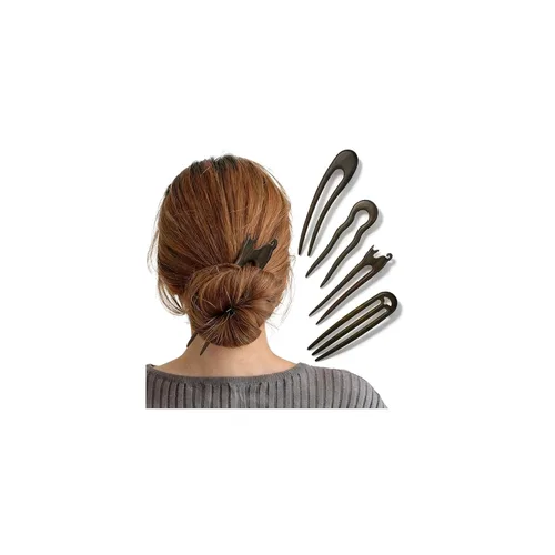 Miniatura 10 de 4 palillos de madera para moños, horquillas francesas para mujer, hechas a mano, sándalo, horquilla de madera en forma de U, palillos de madera