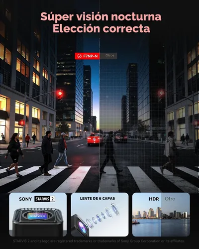 Miniatura 3 de REDTIGER Dash Cam 4K frontal y 1080P trasero, sensor STARVIS 2, WiFi de 5.8 GHz (20 MB/s), GPS, WDR y visión nocturna HDR, gran angular de 170°