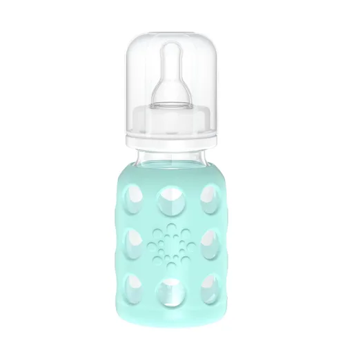 Miniatura 15 de Lifefactory Biberón de vidrio con funda protectora de silicona y etapa 2 pezón arándano 9 onzas (LF110020C4)